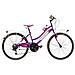Bici Da Ragazza In Alluminio Ly24ac18v Bicicletta Mountain Bike Misura 24 Lincy Cambio 18v Completa Di Accessori E Luci A Led - 34 Viola Fuxia - Foto miniatura 1