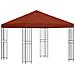 Gazebo 3 x 3 m Terracotta Poliestere e Acciaio 190 gsm - Foto miniatura 1