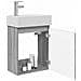 Mobile bagno con rubinetto Sonoma grigio 45,5 x 22,5 x 84 cm - Foto miniatura 3
