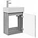 Mobile bagno con rubinetto Sonoma grigio 45,5 x 22,5 x 84 cm - Foto miniatura 4