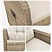 Sedia da giardino reclinabile Beige e Bianco Crema - Foto miniatura 5