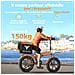 Ep 2 Boost Bicicletta Elettrica Pieghevole Fatbike 20"", Motore 250w 55nm, Batteria Rimovibile 48v 13ah, Velocità 25 km /h Conforme Alle Normative Ue, Autonomia 120?km, Forcella Ammortizzata, Adatta Città E Fuoristrada, Nero - Foto miniatura 5