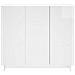 Credenza Bianco Lucido 85,5 x 31 x 75 cm Legno ingegnerizzato - Foto miniatura 4