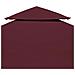 Copertura Superiore per Gazebo a 2 Strati 310g /m² 4x3m Bordeaux - Foto miniatura 4