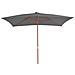 Ombrellone Da Esterni Con Palo In Legno 200x300 Cm Antracite - Foto miniatura 3