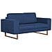 Divano A 2 Posti In Tessuto Blu - Foto miniatura 2
