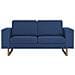 Divano A 2 Posti In Tessuto Blu - Foto miniatura 4
