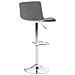 2 Sgabelli Alti Hoover in Tessuto - Set 2 Sgabelli Bar Design Regolabile 59-80 cm I Sedie Sgabello Girevole 360°con Schienale Grigio Chiaro Cromato - Foto miniatura 4