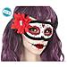 Maschera Fiore Rosso Dia De Los Muertos Adulto - Foto miniatura 2