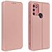 Custodia Honor 9a Portacarte Funzione Supporto Similpelle Liscia Rosa Gold - Foto miniatura 1