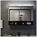 Armadietto a Specchio con LED Nero 80x15x60 cm in MDF - Foto miniatura 2