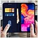 Custodia Galaxy A10 Portacarte Funzione Supporto Cover Silicone - Blu - Foto miniatura 2