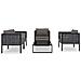 Set Divani da Giardino 5 pz con Cuscini in Polyrattan Antracite - Foto miniatura 2