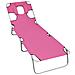 Lettino Prendisole Pieghevole con Poggiatesta Acciaio Magenta - Foto miniatura 1
