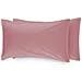 Coppia Federe Cuscino Letto In Microfibra No Stiro Tinta Unita Vari Colori Federe Rosa - Foto miniatura 1