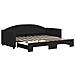 Divano Letto Con Letto Estraibile Nero 90x190 Cm In Tessuto - Foto miniatura 2
