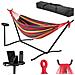 Amaca Da Giardino Brasiliana Strisce Multicolore Con Portabicchieri Portata 200kg - Foto miniatura 1