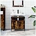 Mobile Lavabo Bagno Rovere Fumo 60x30x60 Cm Legno Multistrato - Foto miniatura 4