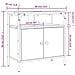 Mobile Lavabo Bagno Rovere Fumo 60x30x60 Cm Legno Multistrato - Foto miniatura 7