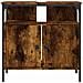 Mobile Lavabo Bagno Rovere Fumo 60x30x60 Cm Legno Multistrato - Foto miniatura 9