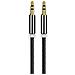 Ax1 Durable Braided Wire 1m Aux Jack Cable 3.5mm Male To 3.5mm 2-line Black - Foto miniatura 1