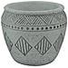 Vaso Tondo Basso Da Esterno Giardino In Fibra Di Argilla 21x21x17 Cm Aster - Foto miniatura 1