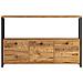 Dragor Credenza In Stile Industriale 3 Ante Legno/nero - Foto miniatura 6