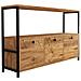 Dragor Credenza In Stile Industriale 3 Ante Legno/nero - Foto miniatura 7