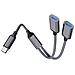 Adattatore Da Tipo C A Doppio Usb 2.0 Grey - Foto miniatura 2