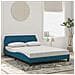 Letto Con Materasso Blu 140x200 Cm In Velluto - Foto miniatura 3