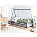 Letto Estraibile Per Bambini Legno Di Pino Talmontiers 90 X 200 Cm Grigio - Foto miniatura 1