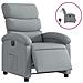 Poltrona Elettrica Reclinabile Grigio Chiaro In Tessuto - Foto miniatura 2