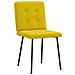 Sedie Da Pranzo 4 Pz Gialle In Velluto - Foto miniatura 3