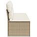 Divano Da Giardino Con Cuscini A 4 Posti Beige In Polyrattan - Foto miniatura 4