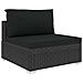 Lusso Casadino -  Set Divani Da Giardino 10 Pz Con Cuscini In Polyrattan Nero - Foto miniatura 3