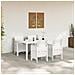 Set da Pranzo per Giardino da 5 Pezzi con Cuscini Bianco Polyrattan - Foto miniatura 3