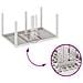 Set da Pranzo per Giardino da 5 Pezzi con Cuscini Bianco Polyrattan - Foto miniatura 8