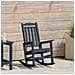 Sedia a dondolo da giardino Blu navy 70x92x108 cm HDPE - Foto miniatura 2
