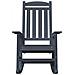 Sedia a dondolo da giardino Blu navy 70x92x108 cm HDPE - Foto miniatura 4