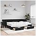 Divano Letto Estraibile con Cassetti Nero 90x190 cm in Velluto - Foto miniatura 2