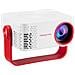 Proiettore Portatile Hd 1080p M60 (spina Europea + Manuale In 16 Lingue) Per Uso Domestico White+red - Foto miniatura 1