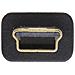 Cavo USB 2.0 Mini, Am / Mini Bm (5pol.), Piatto, dorato, nero, 0,3m - Foto miniatura 4