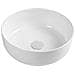 Lavabo Bacinella D'appoggio Tondo D33 Cm In Ceramica Bianco - Foto miniatura 1