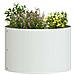 Vaso da giardino Bianco 30 x 30 x 20 cm Acciaio - Foto miniatura 3