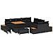Set Divano da Giardino con cuscino 13 pcs Nero Poly Rattan - Foto miniatura 1