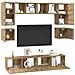 Set mobile TV 8 pcs rovere artigianale 80 x 30 x 30 cm - Foto miniatura 3