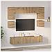 Set mobile TV 8 pcs rovere artigianale 80 x 30 x 30 cm - Foto miniatura 4
