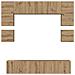 Set mobile TV 8 pcs rovere artigianale 80 x 30 x 30 cm - Foto miniatura 8