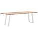 Gambe per tavolo da pranzo a forma di U 2 pz bianche 60x(72-73) cm in acciaio - Foto miniatura 8