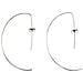 Orecchino A Cerchio Dal Design Originale In Argento Sterling 925. Argento Unico - Foto miniatura 1